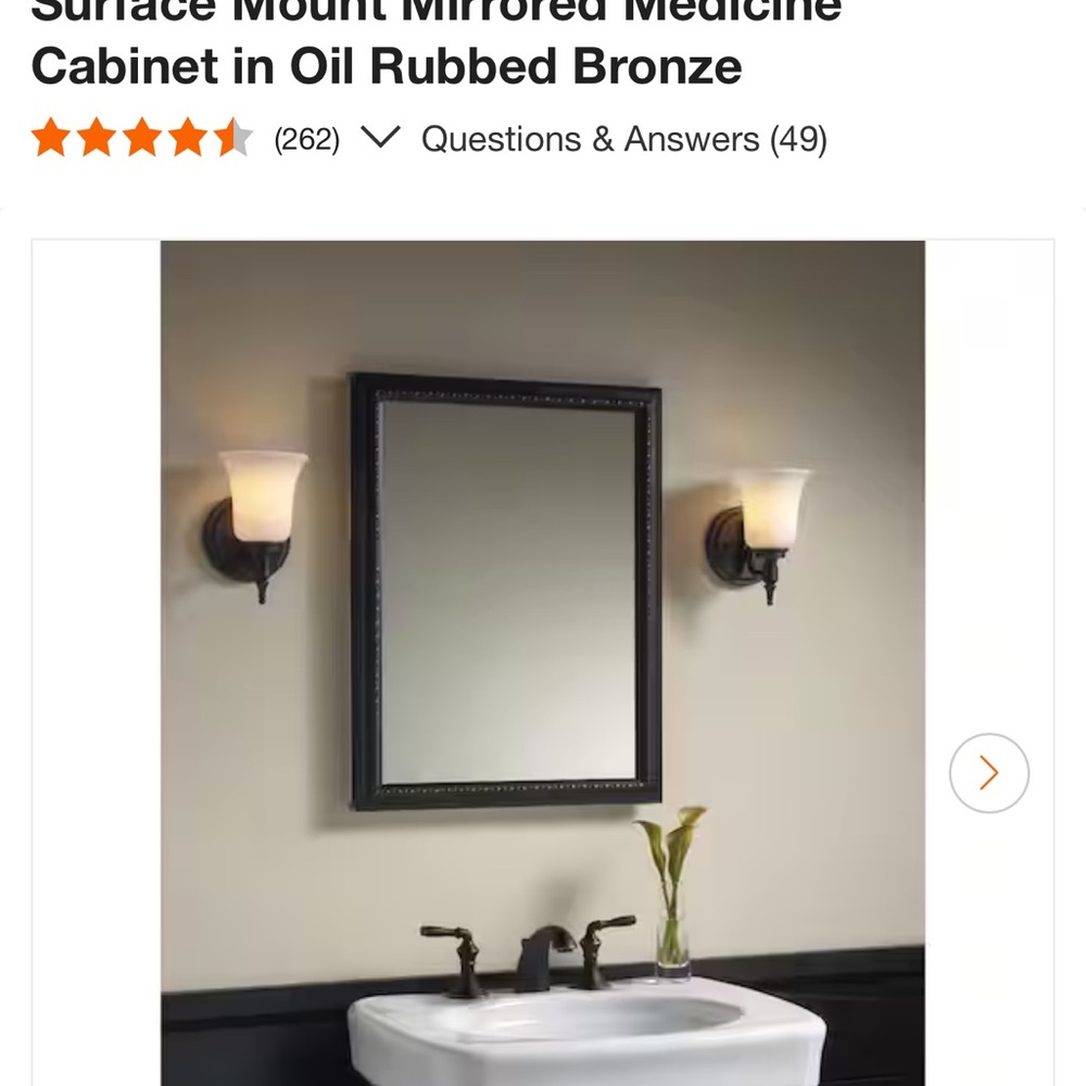 Elegant Oil Rubbed Bronze Vanity Mirror